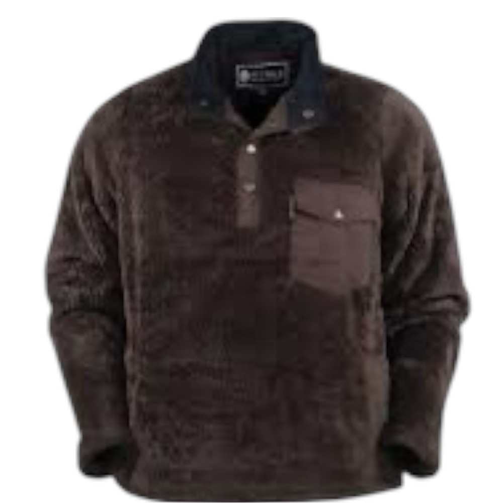 Outback Trading Company Men's Bristol Brown Henley Pullover 48735-BRN